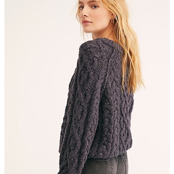 Aran isle cable crew pullover sweater Clearance